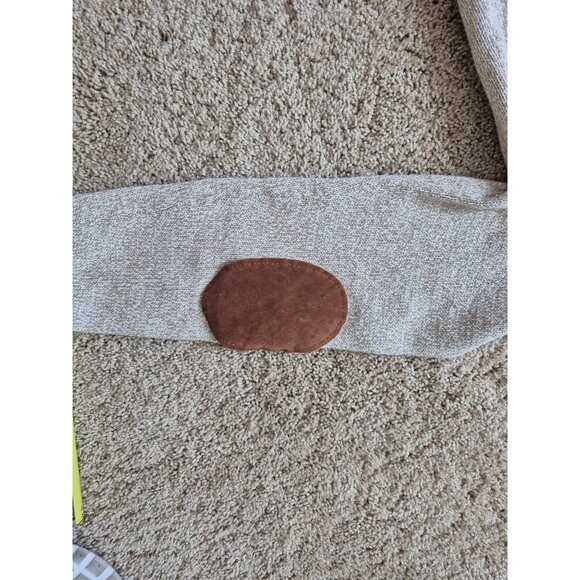 St. John's Bay Mens Cotton Turtleneck Pullover Sweater Patches Comfort Size M - Picture 7 of 7